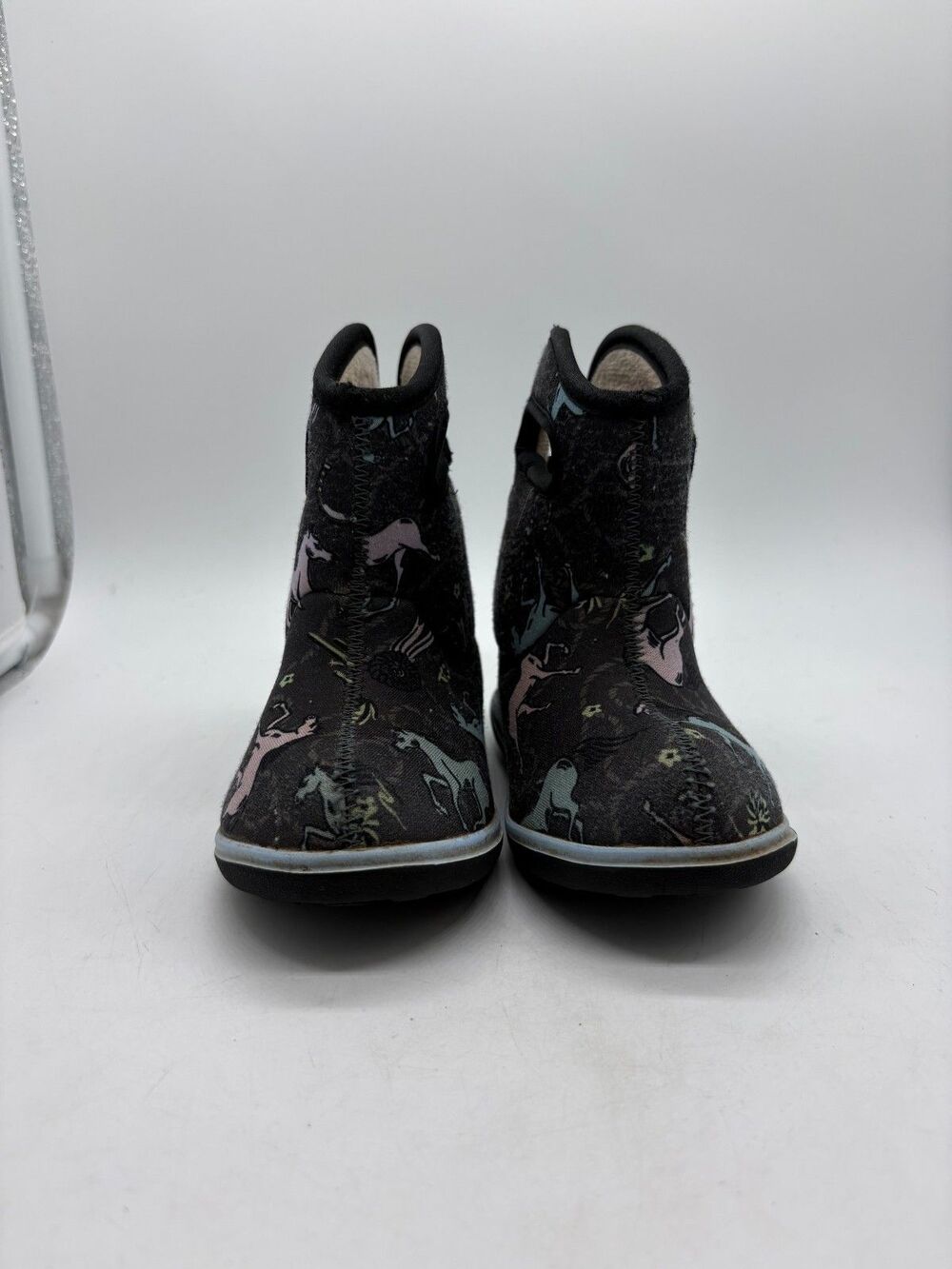 Bogs Infants Baby Bogs II Horses Baby Rain Boots Dark Grey Size 6